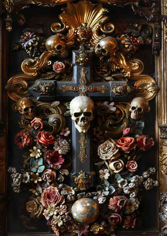 Large talisman with a crucifix in the middle | Canvas