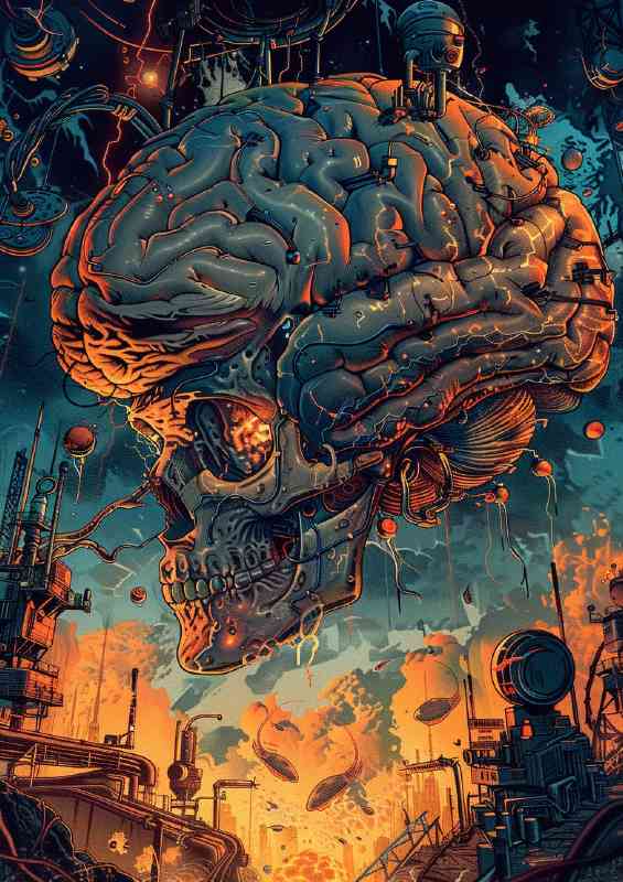 The skull brain life matters | Di-Bond