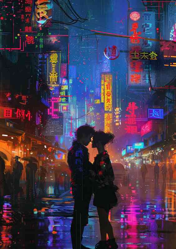 cybersploitation in the style of cyberpunk | Poster