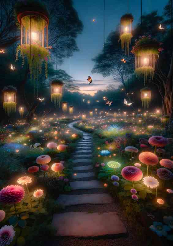 Garden where flowers and plants float gently in the air | Di-Bond