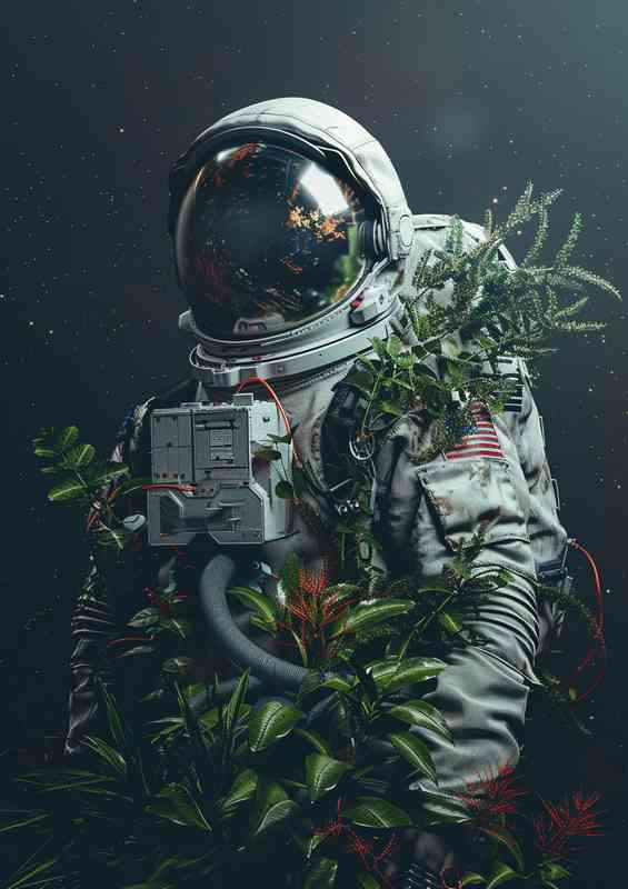 Astronaut back to earth with plants | Canvas