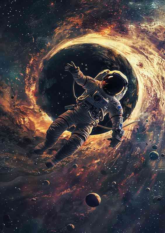 Astronaut space above a giant black hole | Di-Bond