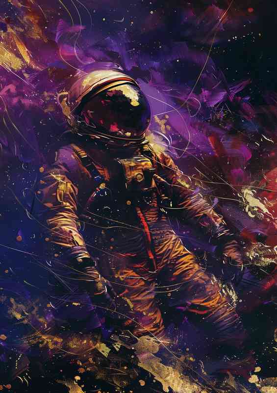 Space man in abstract style | Canvas