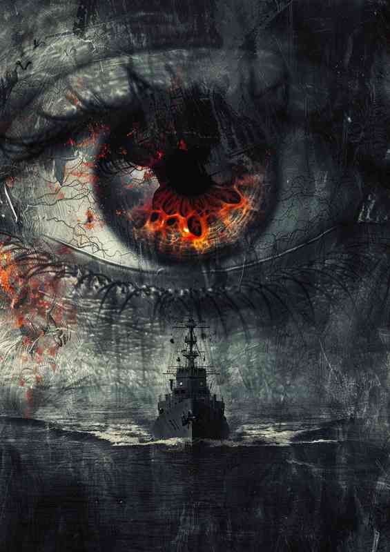 Eye and the ship in the sea | Poster