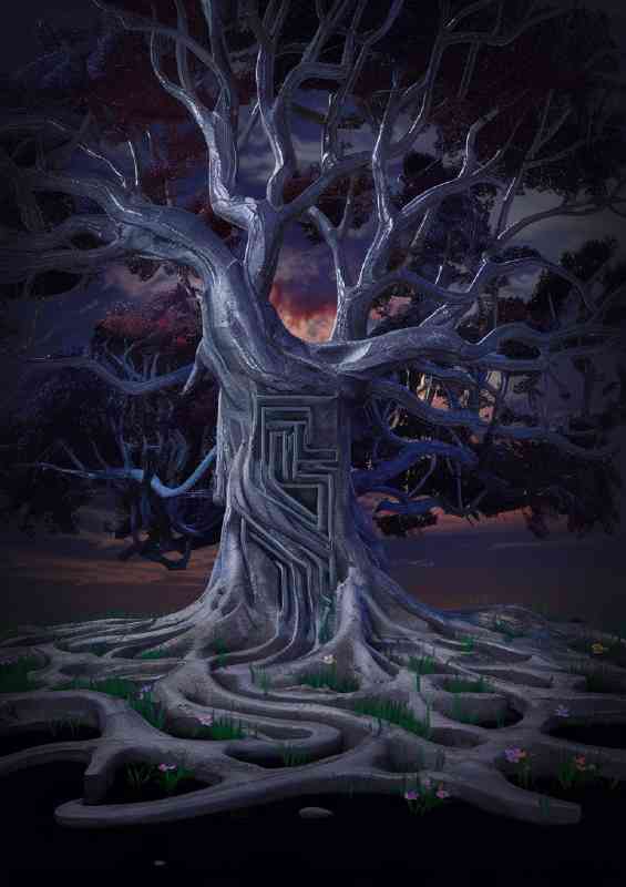 The Maze surreal tree | Di-Bond