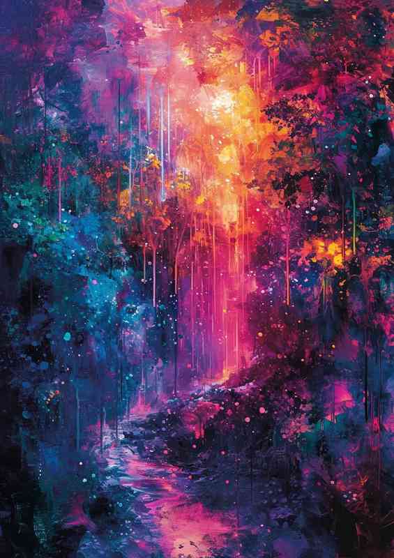 Colourful forest with amazing colours | Canvas