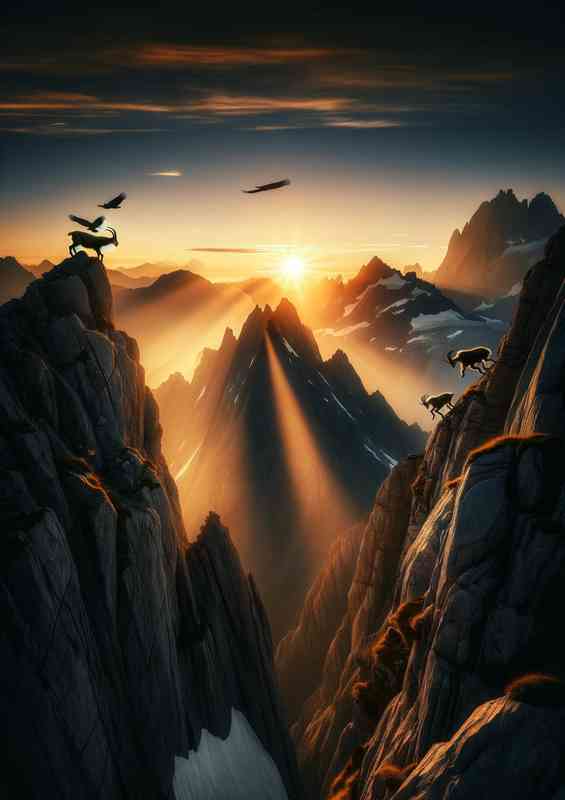 Breathtaking moment of an alpine sunrise | Poster