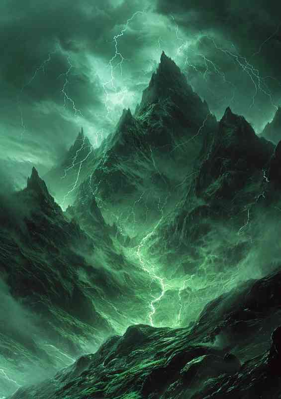 Mountain green valleys lush | Canvas