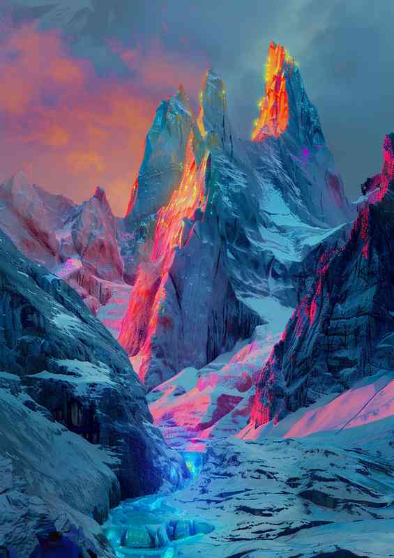 The spiked top mountains | Poster