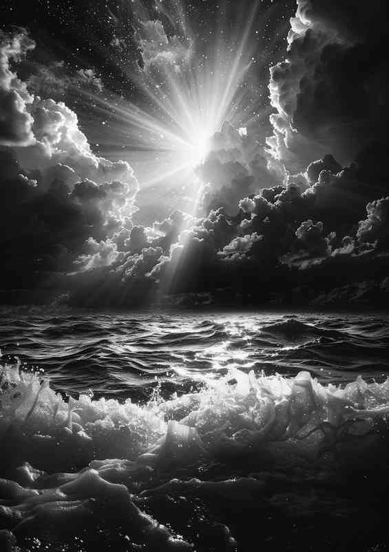 Sunlight shining through the storm | Canvas