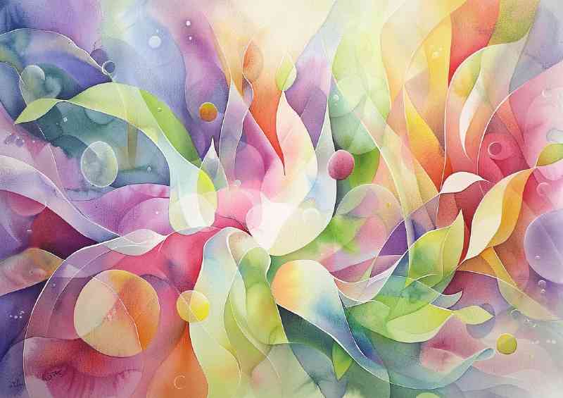 Abstract shapes and bubbles | Poster