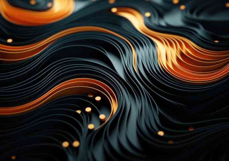 Black and orange lines striking | Canvas