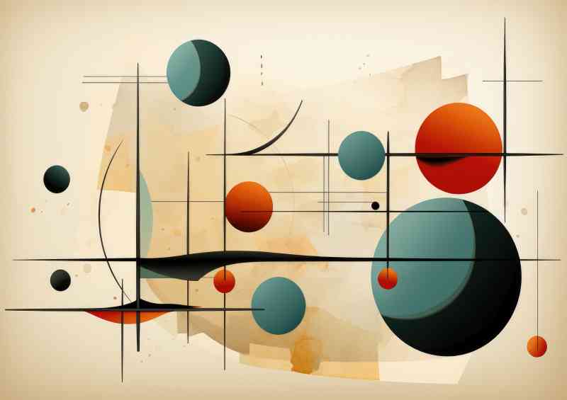 Circles and lines abstract | Poster