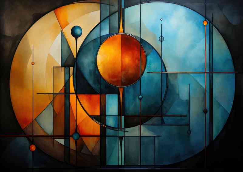 Circles in motion array of colour | Canvas