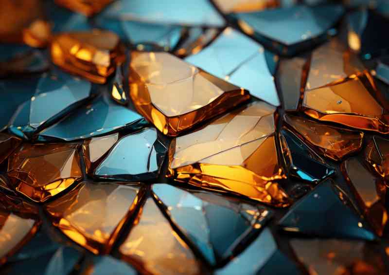 Cut glass in array of colours | Di-Bond