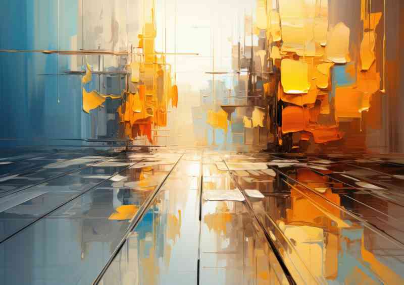 Dimentinal walls and floor abstract | Canvas