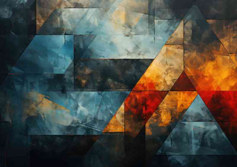Geometric cloudy style abstract | Canvas