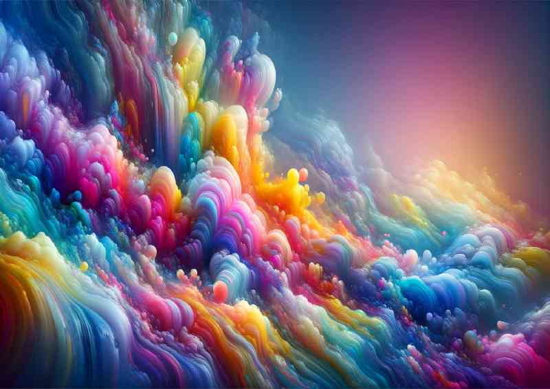 Iridescent landscape splashes of vibrant colors | Canvas