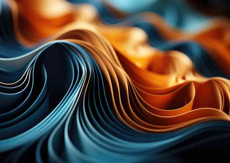 Irredecent colours of waves | Metal Poster
