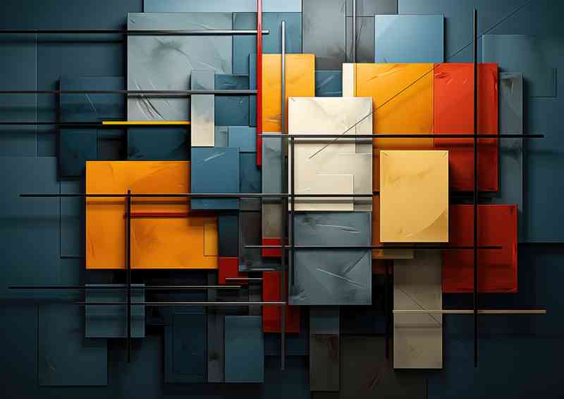 Its all about the square shapes | Metal Poster