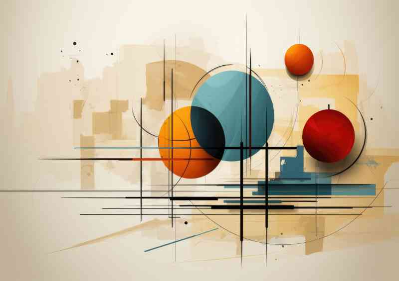 Lines and circles abstract style | Di-Bond