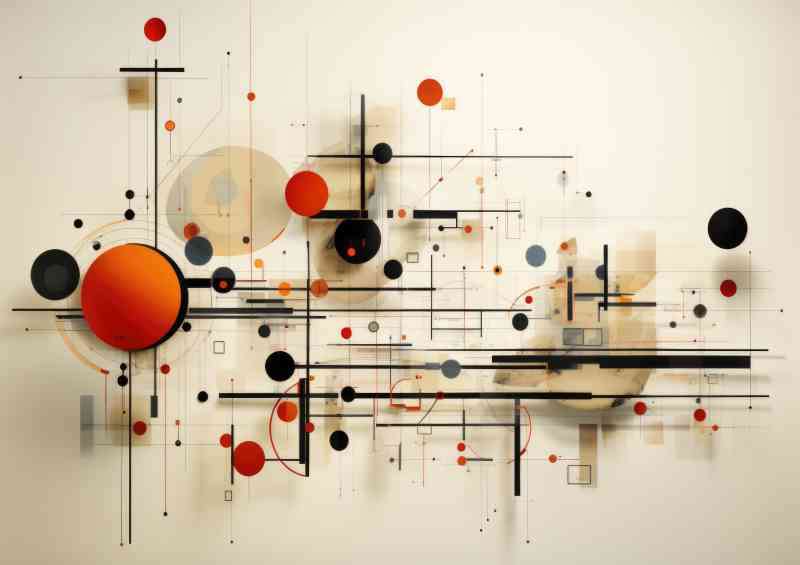 Lines and shapes abstract style | Di-Bond