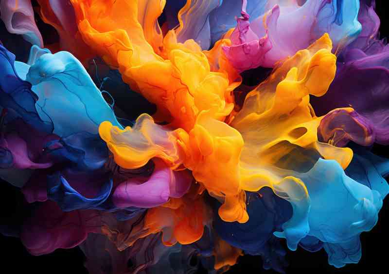 Liquid form of colourful burst | Canvas