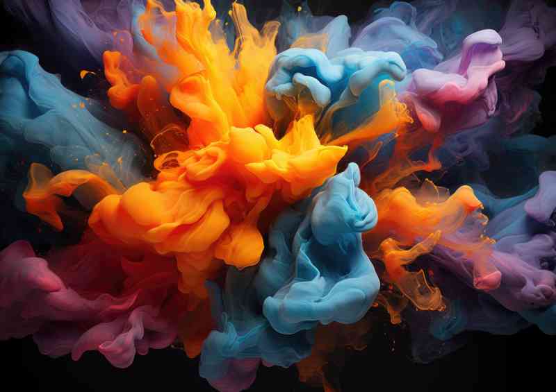 Liquis smoke in array of colours | Metal Poster