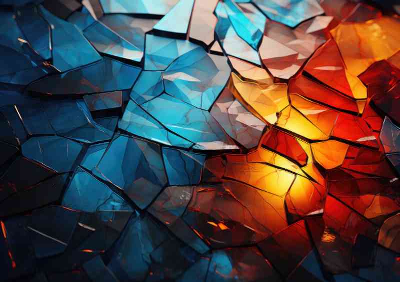 Multi coloured glass abstract | Poster