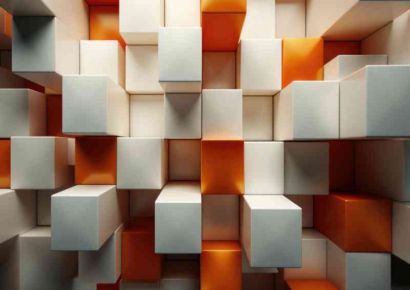 The blocked wall of squares | Poster