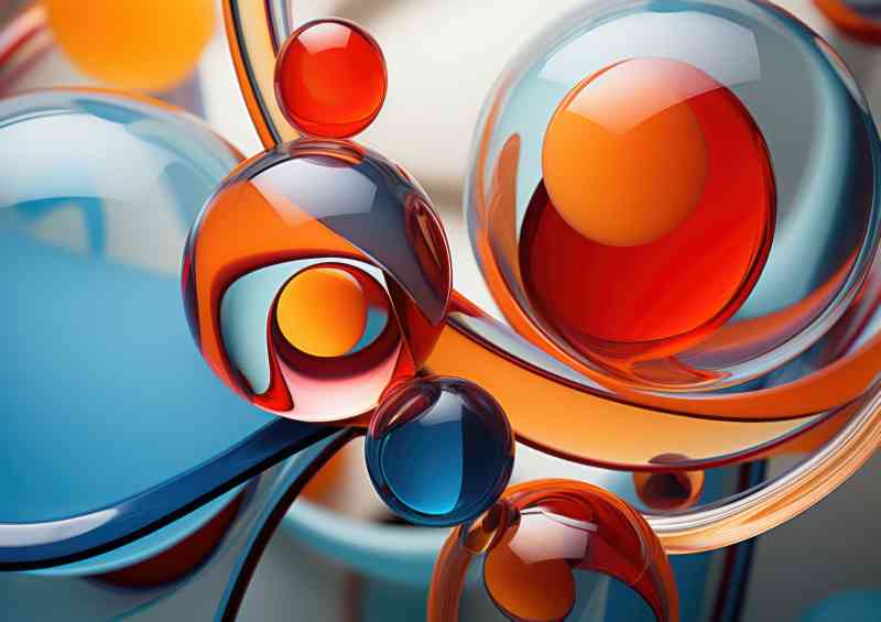 Through the looking glass shapes and colours | Poster