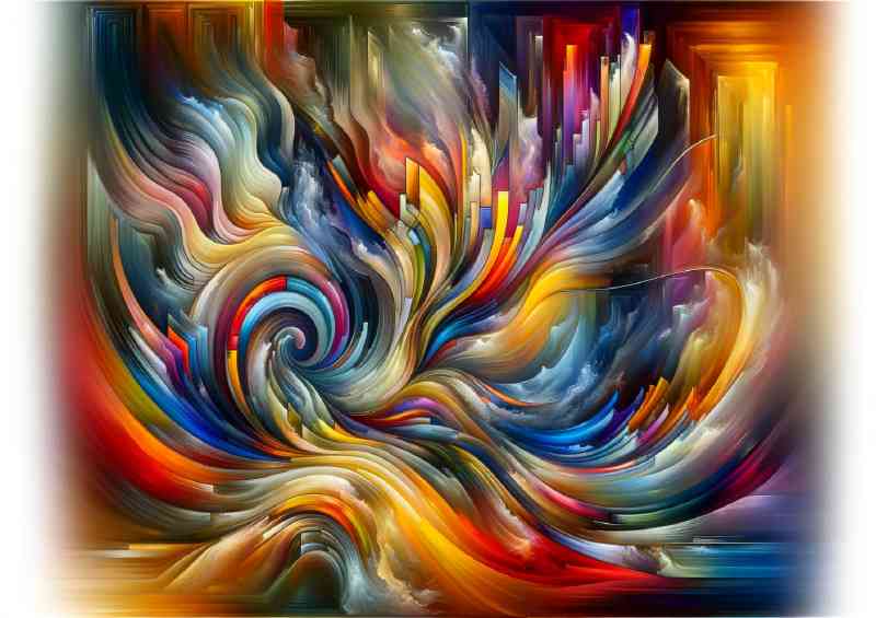Vibrant colors and shapes that evoke a sense of movement | Canvas