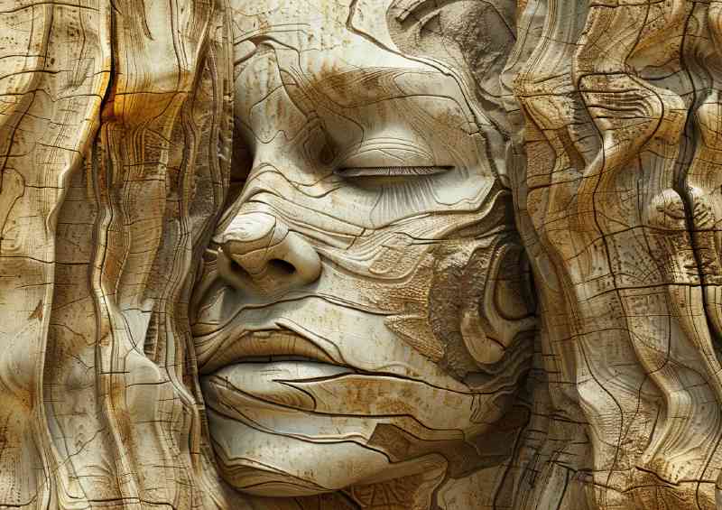 A Womans face in tangled territory | Di-Bond