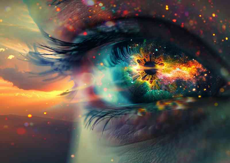 An Eye with the nebula in front of it | Metal Poster