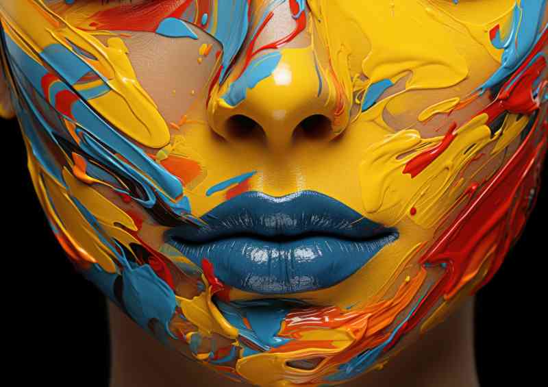 Just blue Lips | Metal Poster