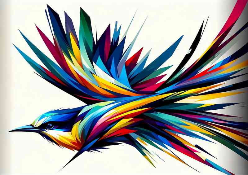 Colorful and abstract rendition of a bird | Di-Bond