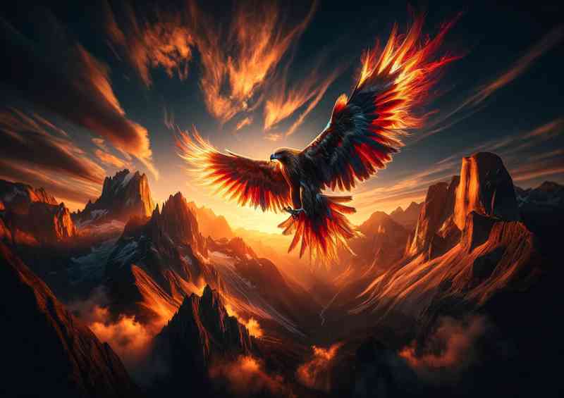Majestic Eagle its feathers a fusion o f colour | Canvas