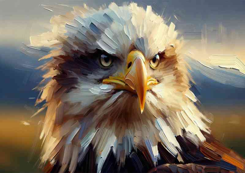 Majestic Eagle using a heavy palette knife technique | Di-Bond