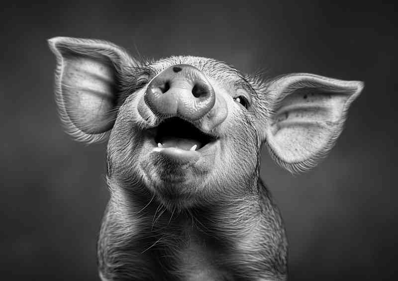 The funny laughing pig | Di-Bond