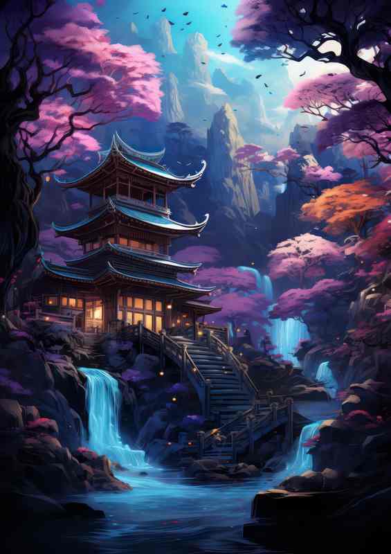 Moun-Falls Housenest | Metal Poster
