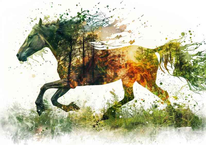 A beautiful horse with an earth goddess body | Poster