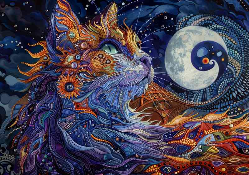 Beautiful cat abstract style | Di-Bond