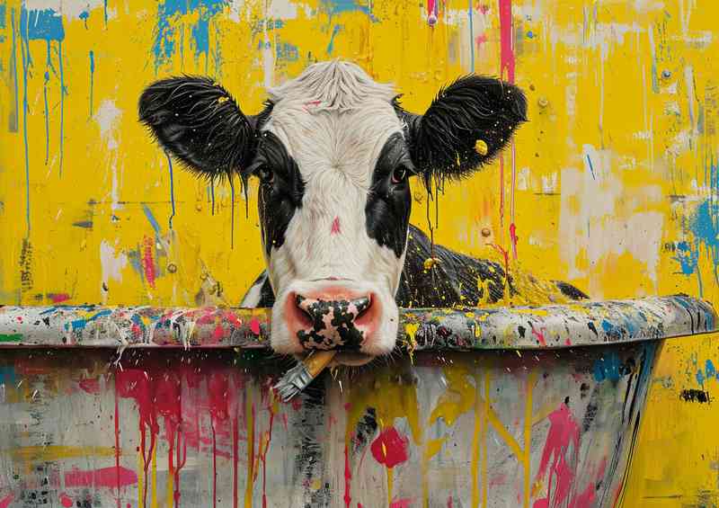 Cow just finished painting | Poster