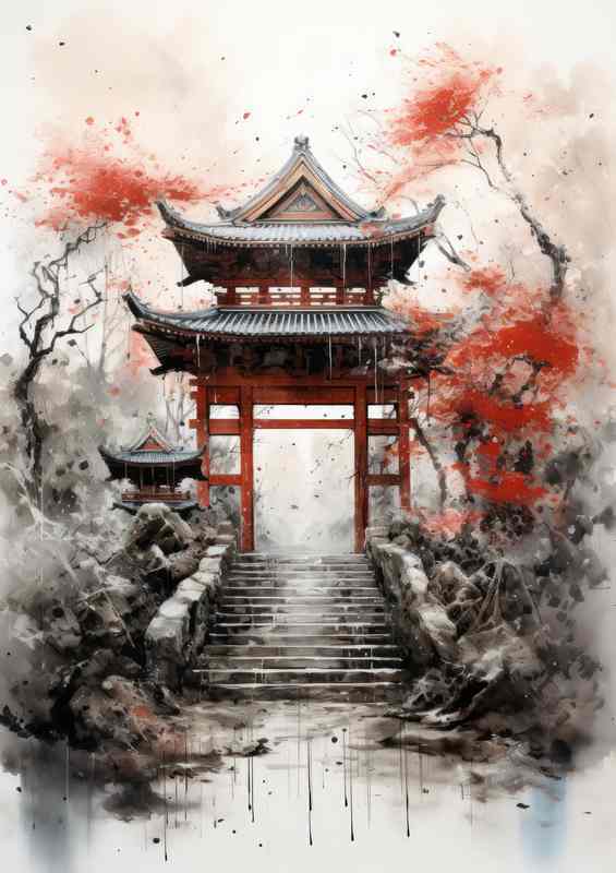 Liquid Landmarks Japans Torii Treasures | Metal Poster