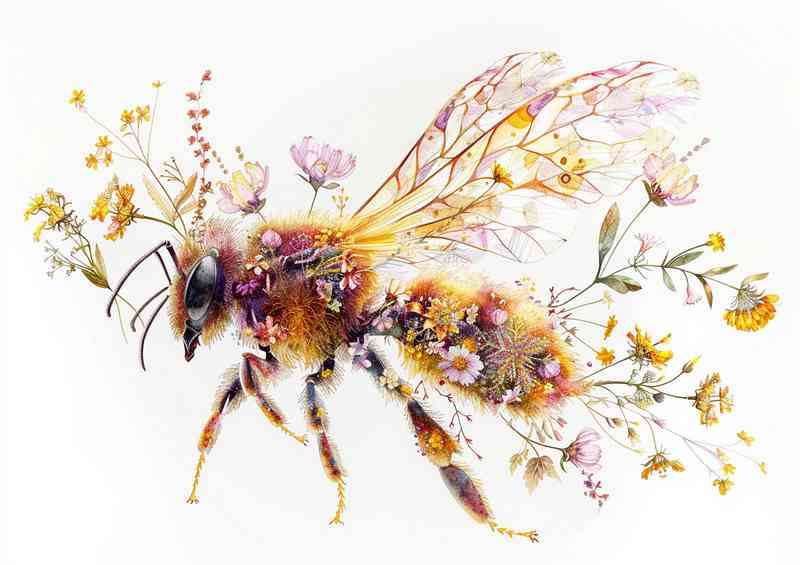 Bee Made with flowers | Canvas