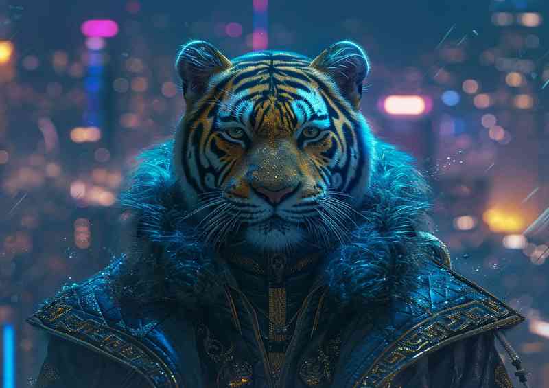Tiger in the neon lights | Poster