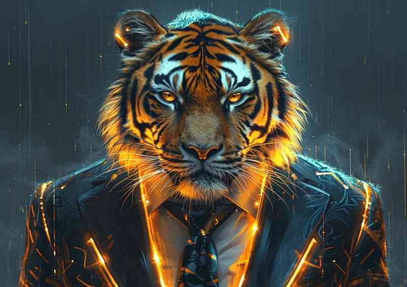 Tiger in the tuxedo | Metal Poster