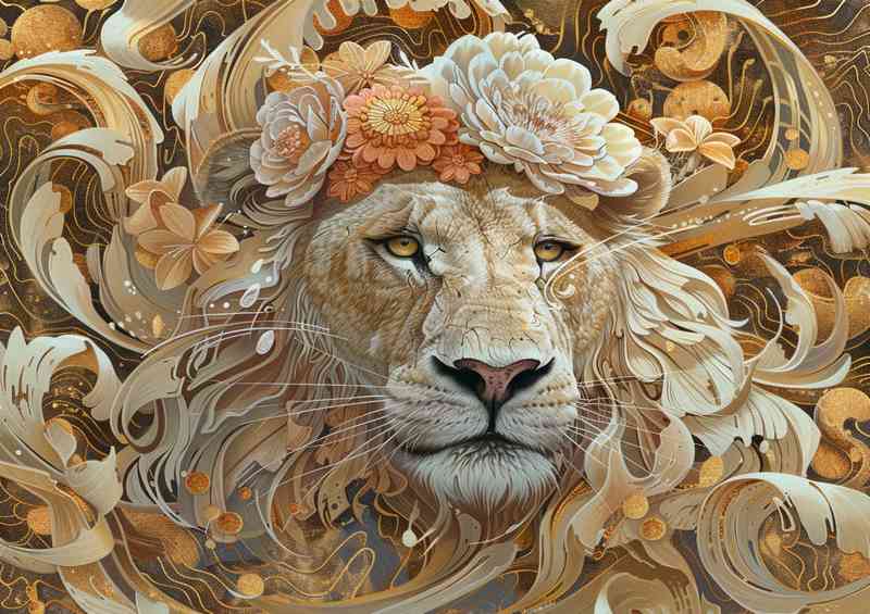 A Detailed style of a Lion | Canvas