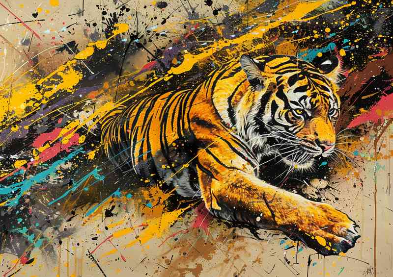 A flying Tiger through open space | Canvas