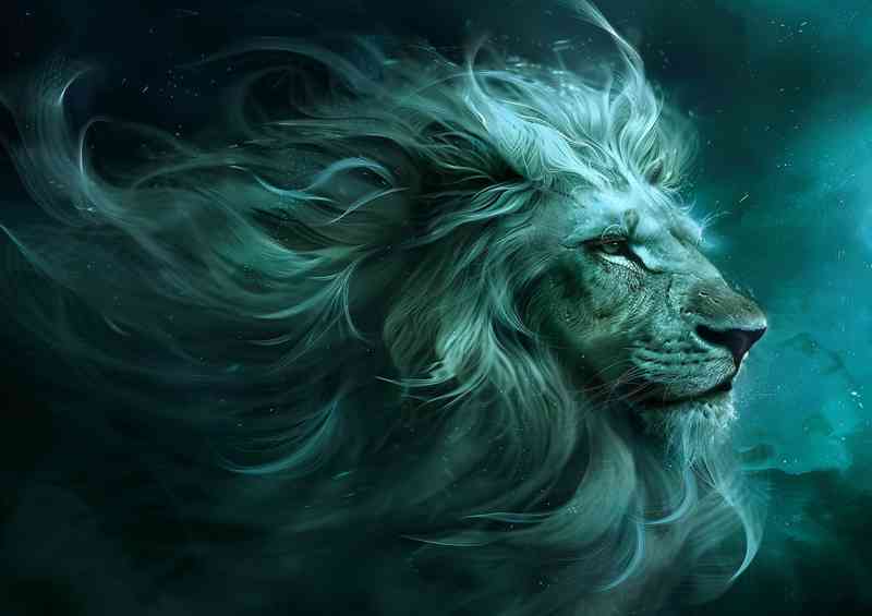 Cosmic Lions head | Canvas